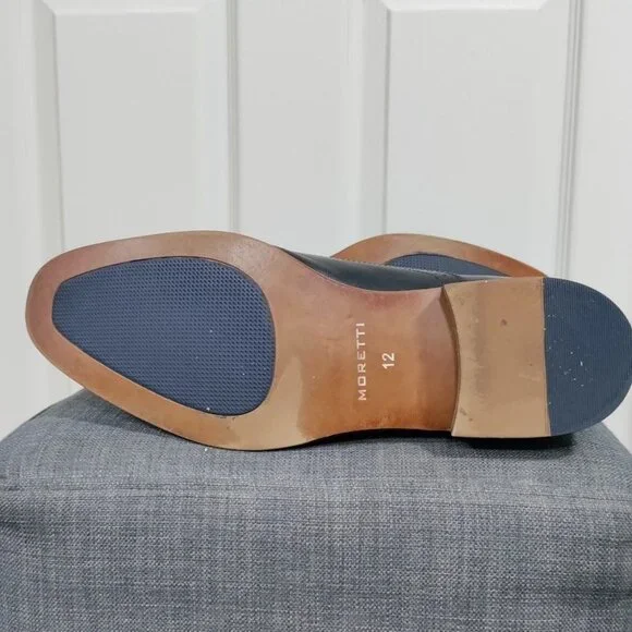 Moretti Black Label Leather Monk Strap Loafer Dress Shoes Men's Size 12 - Picture 11 of 12